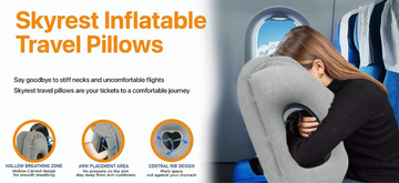 What are the benefits of an inflatable airplane pillow?